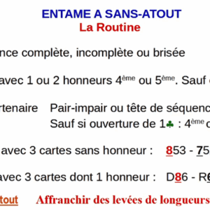 Entame à Sans-Atout : Généralités