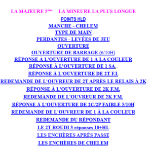 SEF : Résumé des Enchères à 2